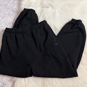 TNA Sweatfleece Cozy Fleece Black Jogger Pants Medium